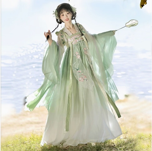 オリジナル漢服女【清菏】斉胸襦スカート日常型中国風新型漢要素春夏