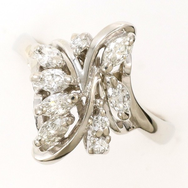 PT900 プラチナ リング 指輪 8.5号 ダイヤ 0.33 0.06 ジュエリー 中古