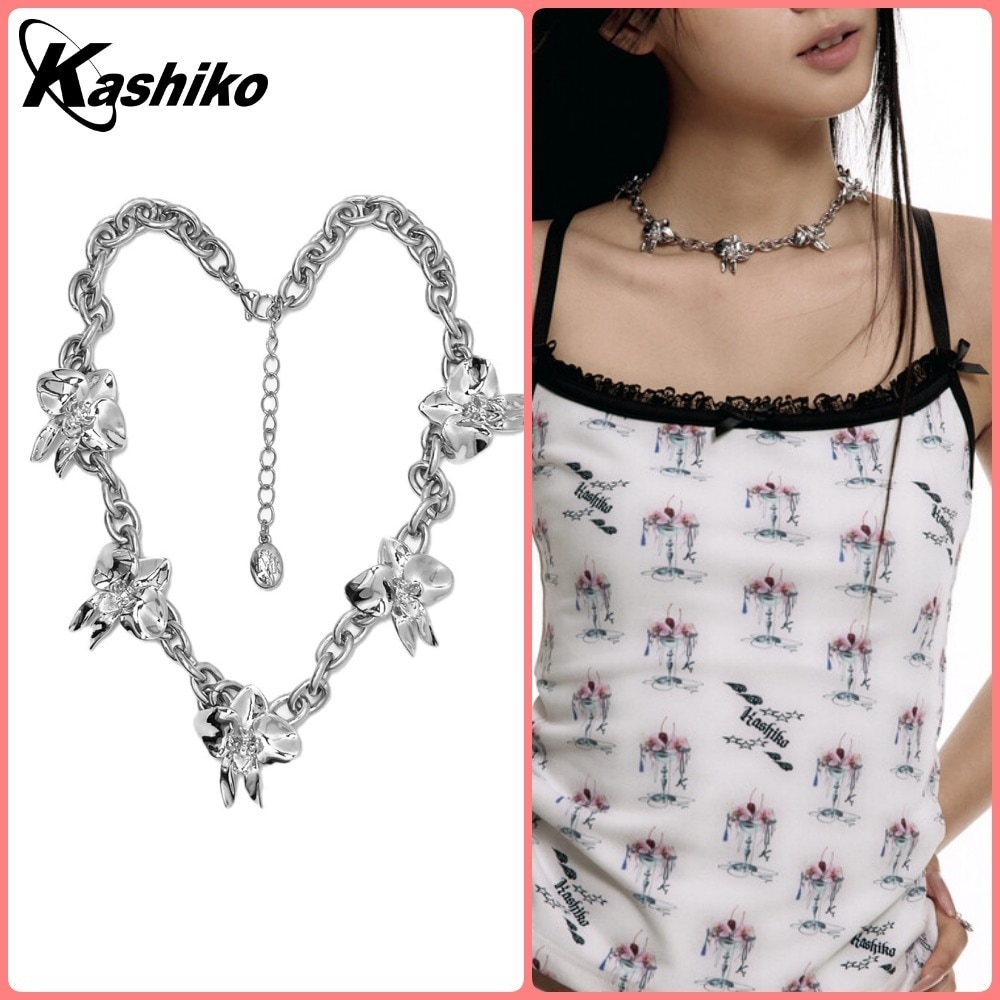 【kashiko】5 Orchid Necklace