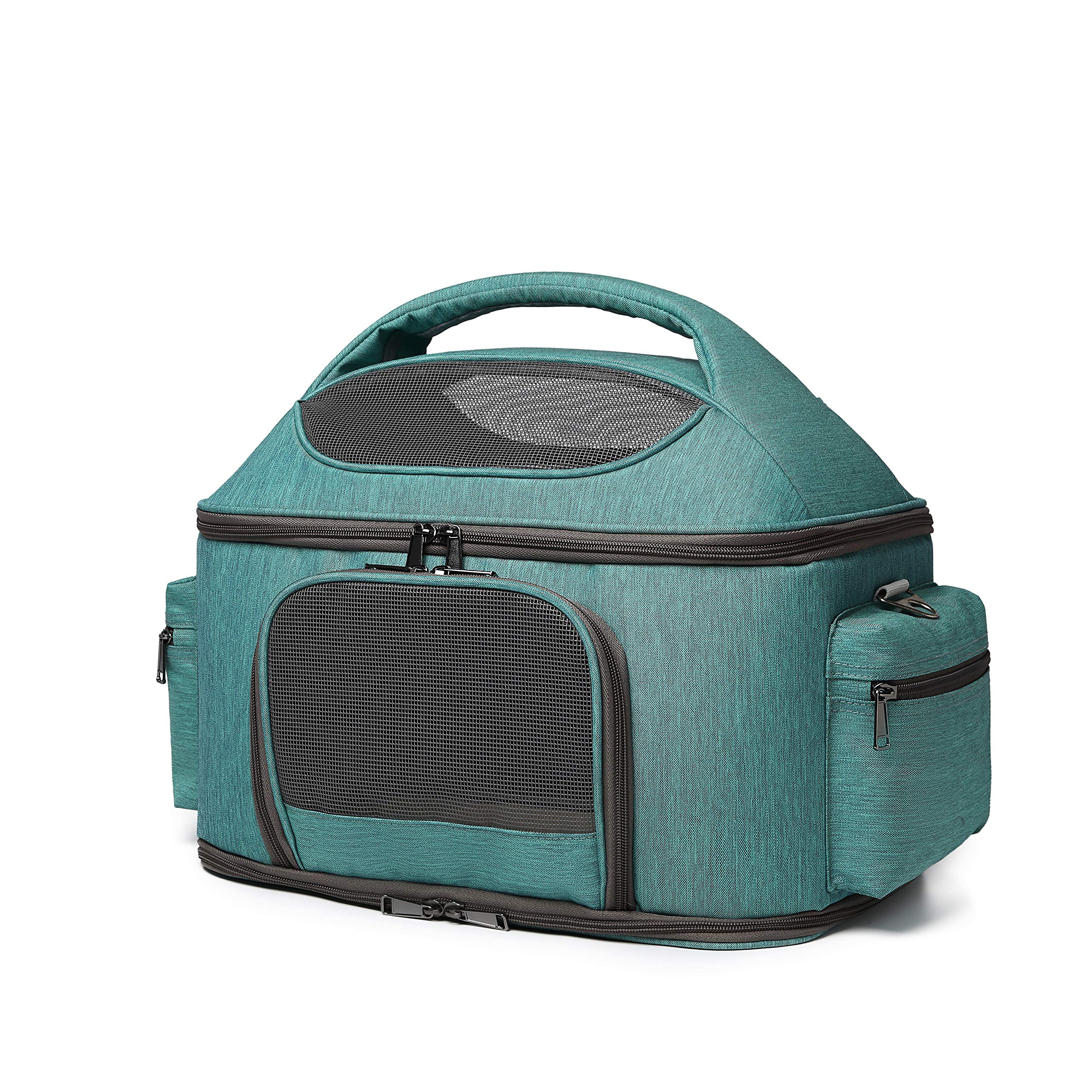 CHINSUKIDA 犬 猫 キャリー ペット キャリーバッグ 大きめ 小型犬 ソフトクレート 折りたたみ可 マット付き 3WAY ショルダー 通院用(グリーン) 6,661円