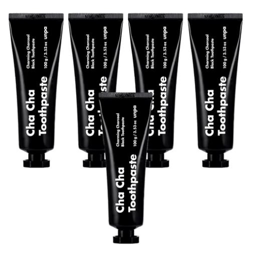 【韓国人気歯磨き粉】チャチャ歯磨き粉 100g ×5本炭配合 口臭ケア・ホワイトニング・口内クレンジング