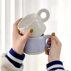 4色 コーヒーマグカップ セラミック レトロ コップ お皿 紅茶 おうちカフェ 韓国雑貨