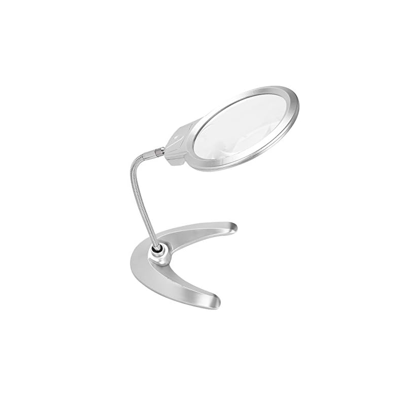 ルーペ ライト付き 携帯 スタンドルーペ 5倍/2倍 拡大ルーペ 読書ルーペ ルーペ拡大鏡 130mm 2LED 拡大鏡 360 レンズ径13cm 虫眼鏡 高倍率 折りたたみ式