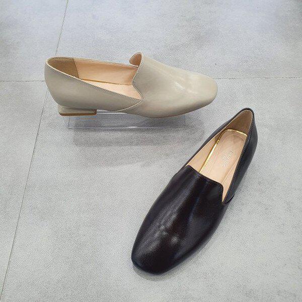 天然皮革 超軽量クッションアップ 女性 ベーシック パンプス フラットlcwd26u14c_US