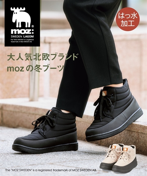 ショート・ノーマル moz　防水・防滑レースアップブーツ ワイズ3E