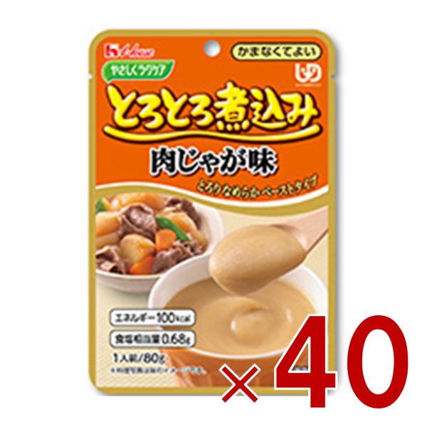 ハウス食品 やさしくラクケア とろとろ煮込み 肉じゃが味 80g ハウスギャバン ギャバン ケアフード 介護食品 レトルト かまなくてよい 惣菜 40個