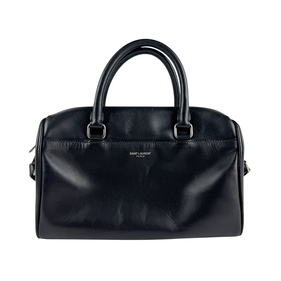サンローラン SAINT LAURENT ハンドバッグ ショルダーバッグ ベイビーダッフル レザー ブラック レディース 400422 z6690