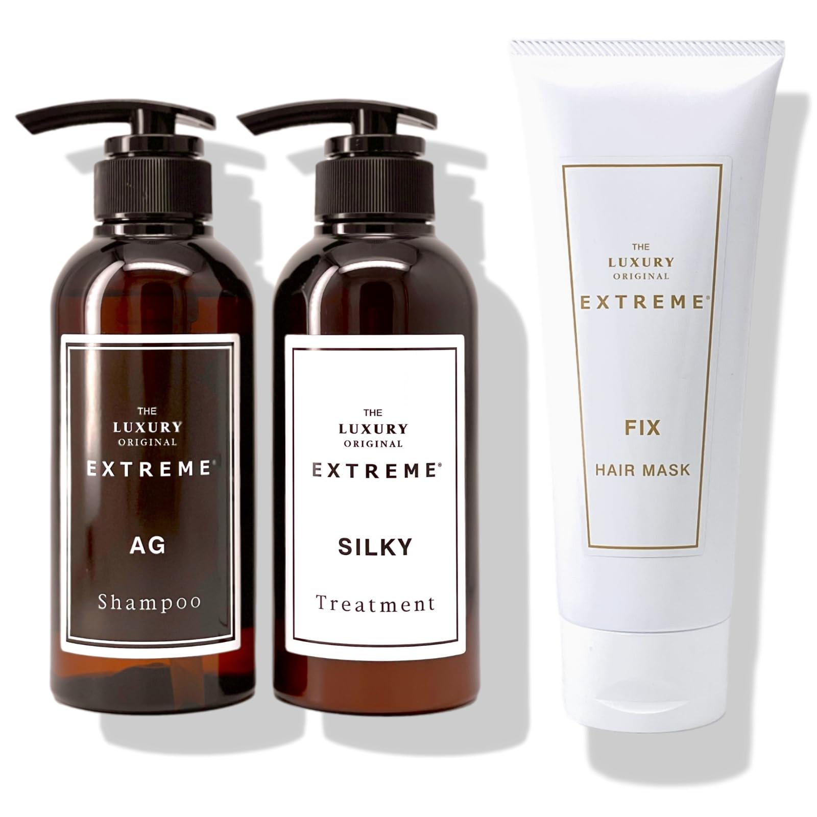 【公式】 ザ・ラグジュアリーオリジナルエクストリーム ［ヘアマスクＦＩＸ］ ダメージ補修 サロン専売品 洗い流す ヘアトリートメント オーガニック 集中ヘアケア (プレミアムヘアケア3点セット)