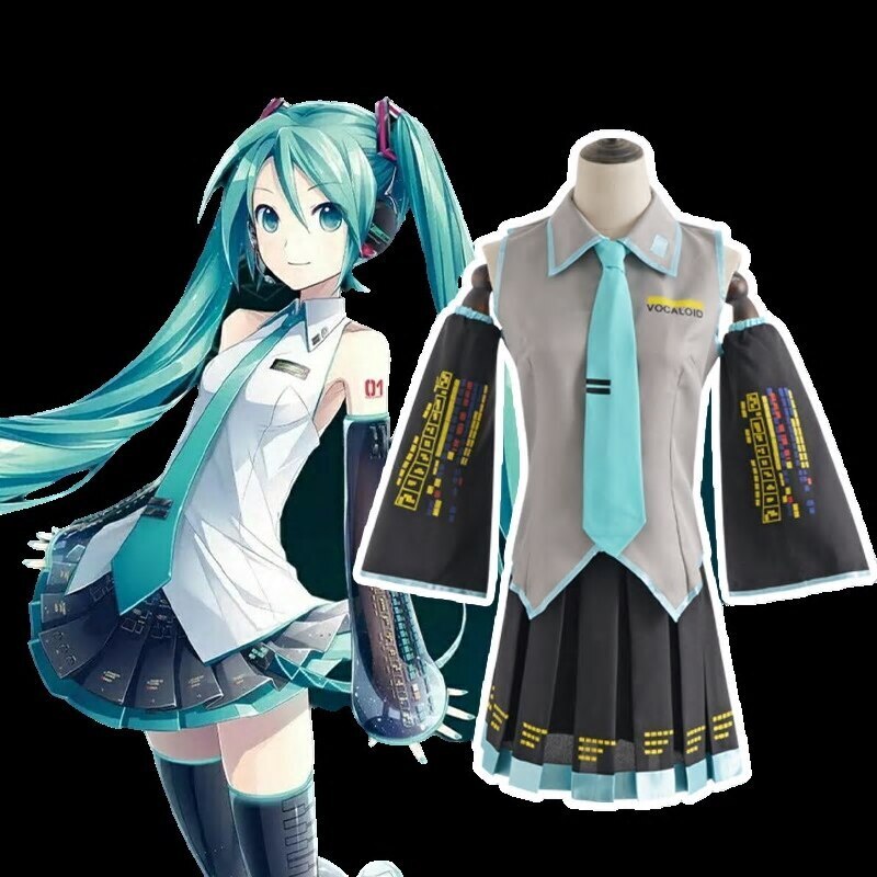 9in6-shopアニメボーカロイドミクコスプレ衣装ウィッグドレスカワイイミクコスプレ衣装ハロウィーンカーニバルパーテ新しい