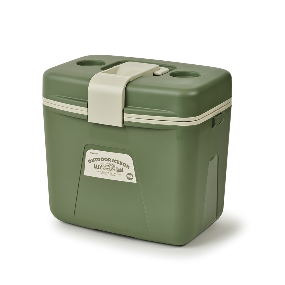グラスロックアウトドアアイスボックス30L（カーキ）