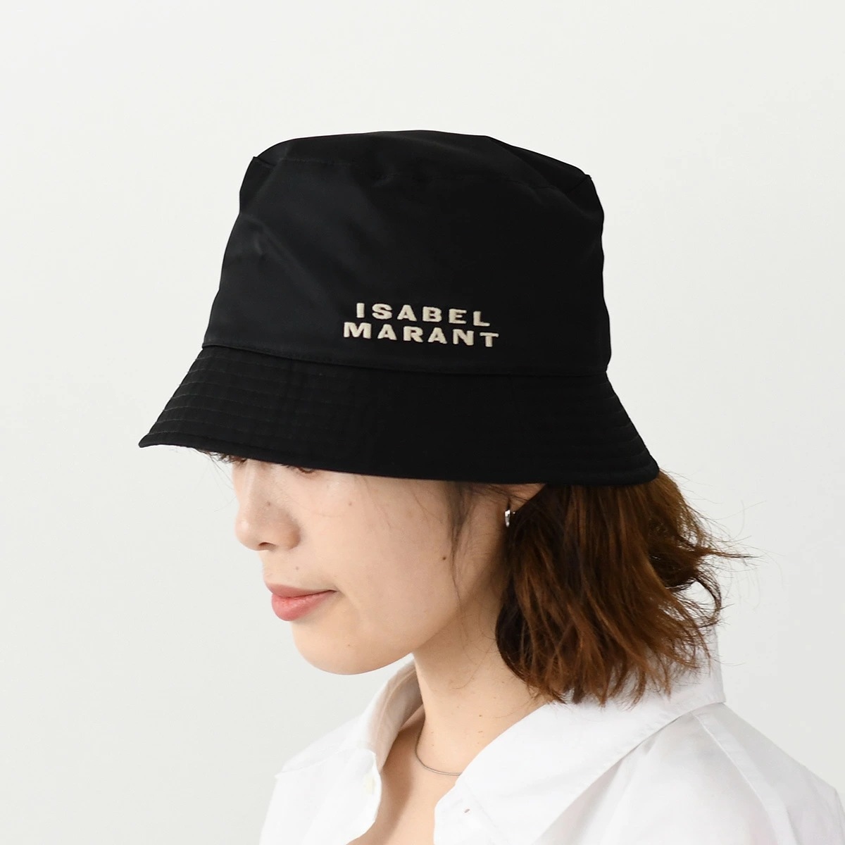 バケットハット 帽子 ヘイリー HALEY ハット CU001XFA B1C02A レディース ブラック シンプル ロゴ 春夏