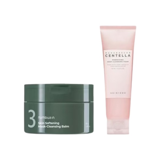 3番 緑茶炭 毛穴すっきり クレンジングパック バーム 85ml + スキン天使 フォアマイジング クレンジングフォーム 毛穴クレンジング セット