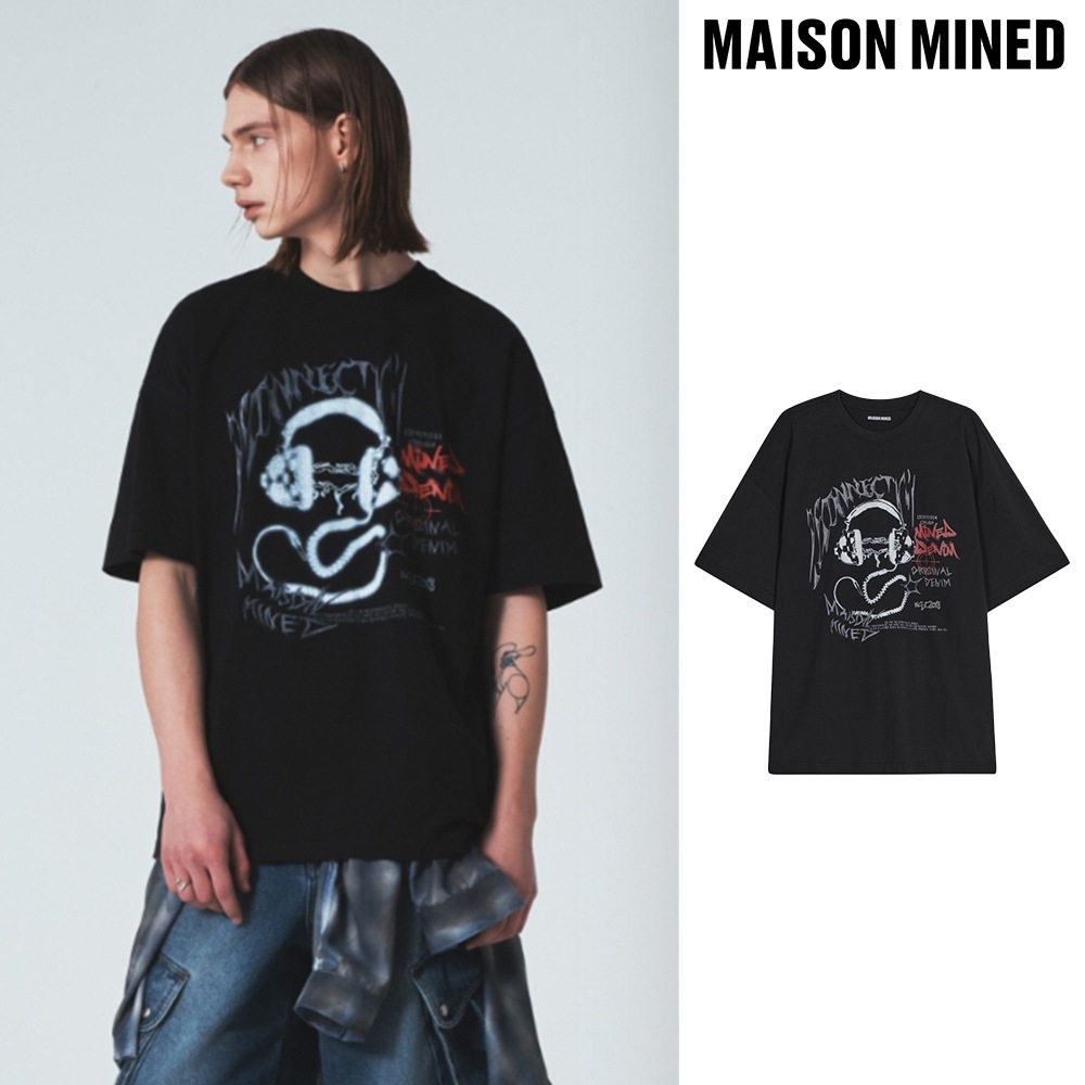 【MAISON MINED】 SCRIBBLE HALF T