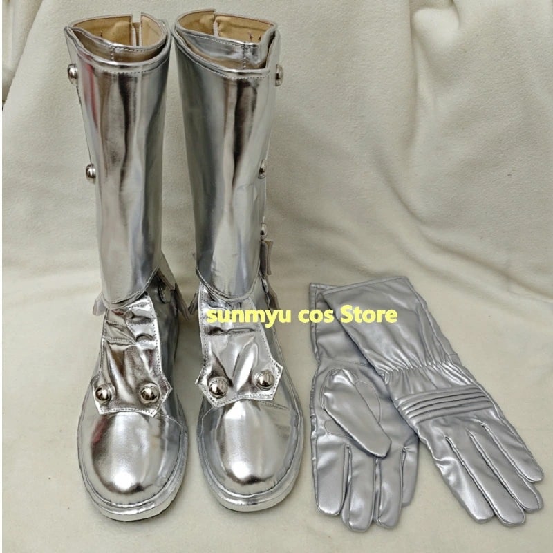 シルバー靴＋グローブセット　シルバー手袋　オーダーサイズ　 コスプレ靴　道具　通用 19,359円