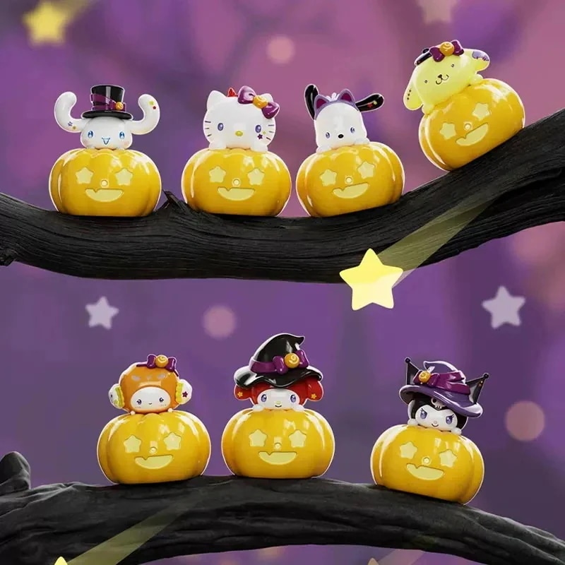 【10月新品】m i n i s o名創優品 正規品保証 サンリオ トリックオアトリートシリーズ かわいいブラインドボックス人形 車飾り ハロウィンギフト