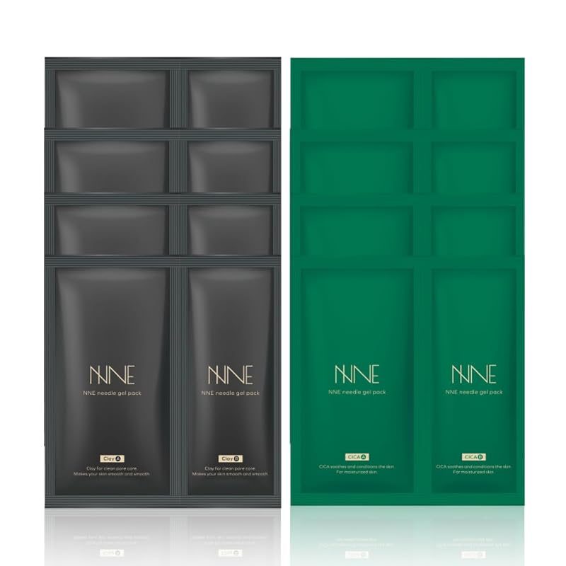 【新発想のサイクルケア】NNE ニードル炭酸パック [ 炭酸パック 針美容 クレイパック シカパック 毛穴 くすみ CICA 美肌菌 保湿 ゲル状 ] 黒緑各4包