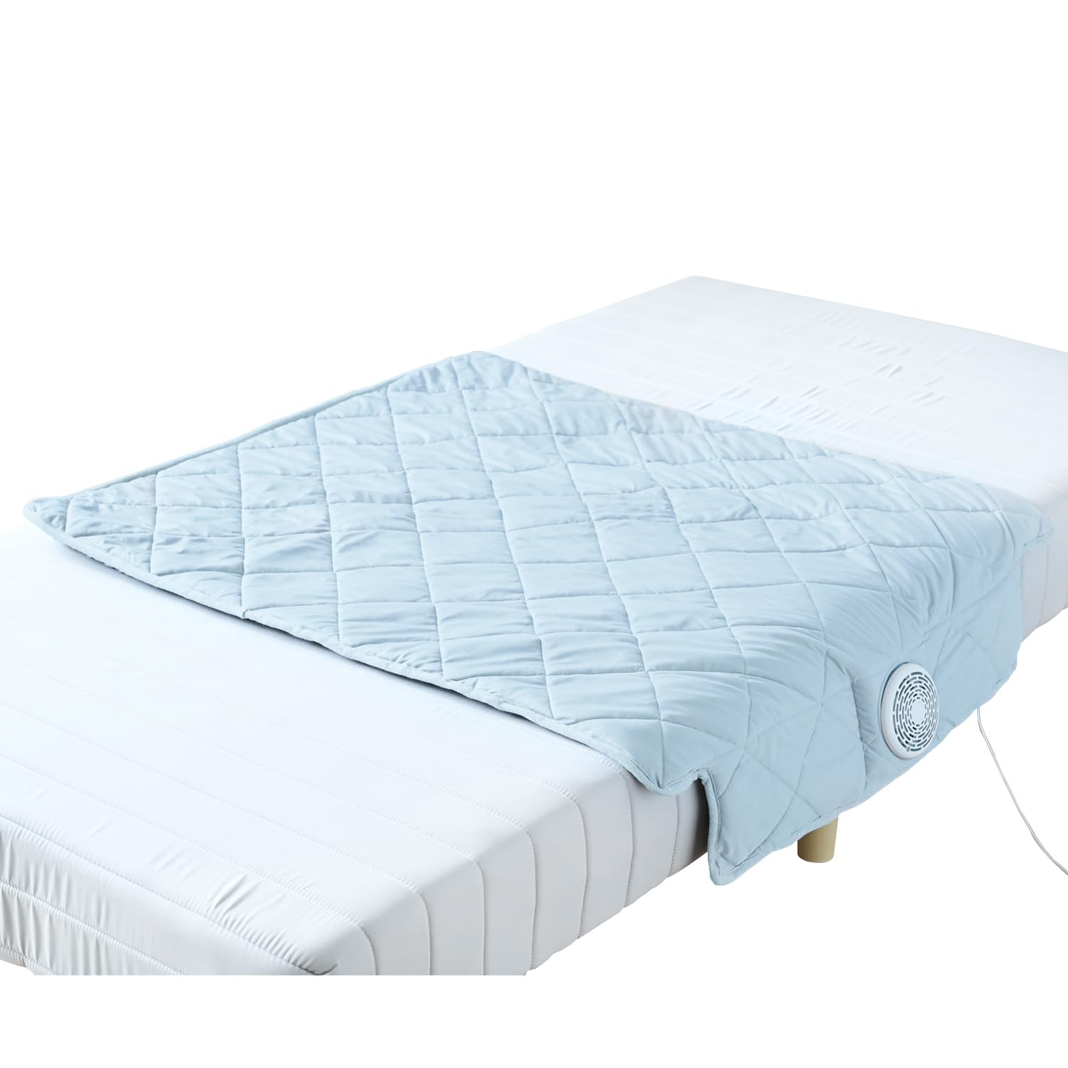 クールマット ファン付き 敷きパッド 115×90cm シングル 洗える 涼感 風量3段階調節 静音 車中泊 アウトドア キャンプ モバイルバッテリー対応 YSCM-90