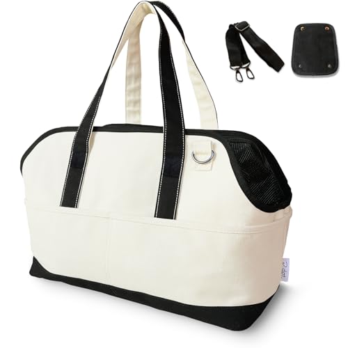 ペット キャリーバッグ 犬 猫 ペットキャリー トートバッグ 小型犬 帆布 生成り ショルダー 顔出し キャンバス 肩掛け バッグ キャリーケース 高耐久 リップストップ 犬用 猫用 小動物 パピー