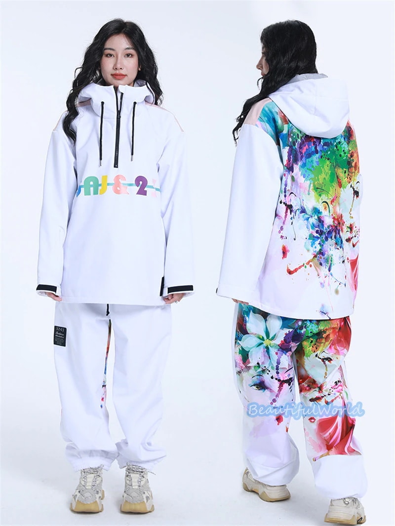 スノーボードウェア 上下セット スキーウェア メンズ レディース セットアップ 男女兼用 スノボウェア スノーボード ジャケット パンツ 撥水防風 保温 雪遊び 暖かいH32