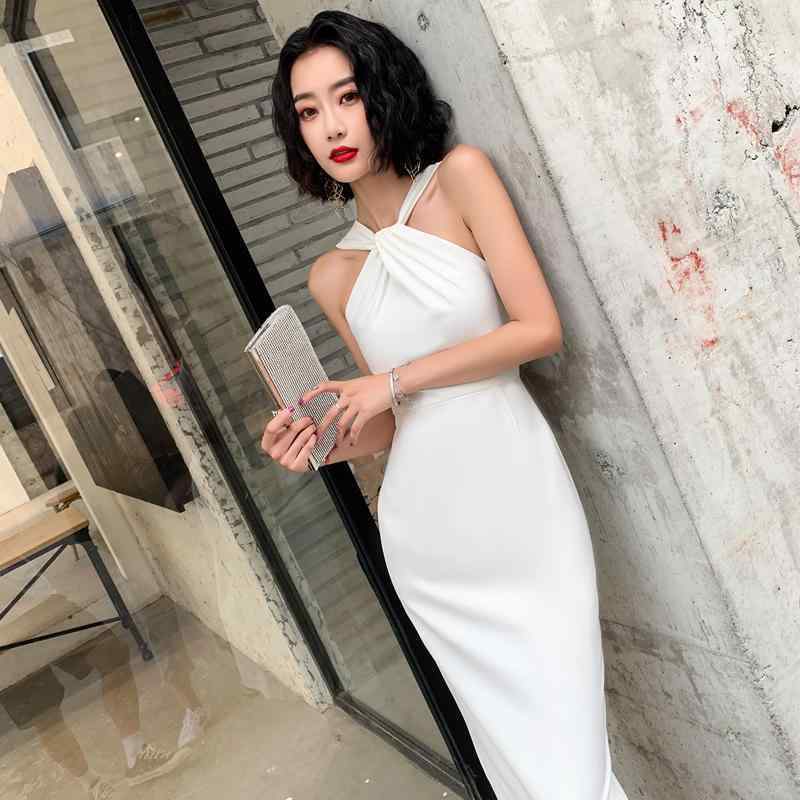 イブニングドレス 白 赤 黒 レディース キャバ セレブ ラグジュアリー 後ろファスナー きいサイズ スリムフィット ミモレ丈 パーティー お呼ばれ 快適 柔らかい 通気性 滑らか