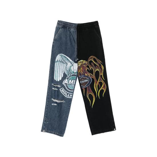 AMIRI Men Denim Pants AMBMJE1034 MULTI BLUE BLACK
