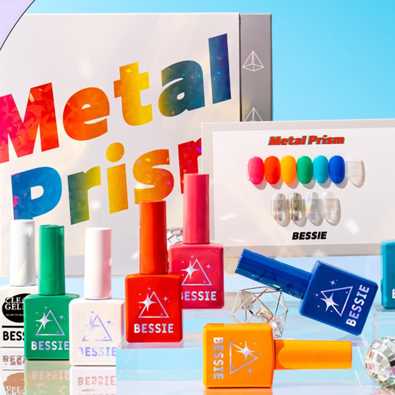 [BESSIE] 【Metal Prism 】 夏トレンド8種類とミラーパウダー 8色 SET