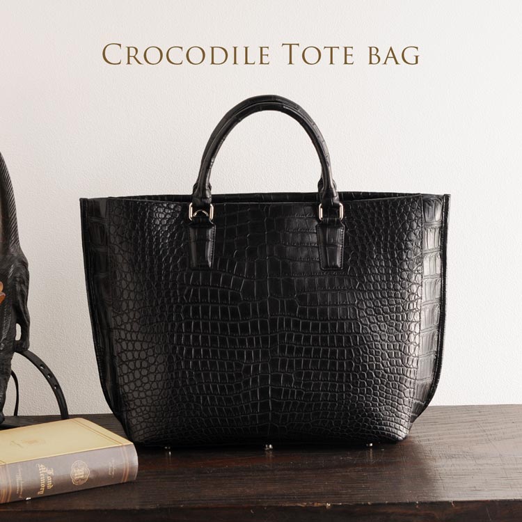 スモールクロコダイルポロサストートバッグマット加工2WAYレディースA4対応HCP 209,000円