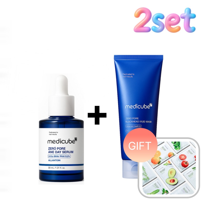 ゼロポアブラックヘッドマッドパック100g＋ゼロポアワンデーセラム30ml 毛穴ケア.角質オフ.黒ずみ対策.ディープクレンジング.しっとり.韓国コスメ.美容液.スキンケアセット.ツヤ肌.限定セット