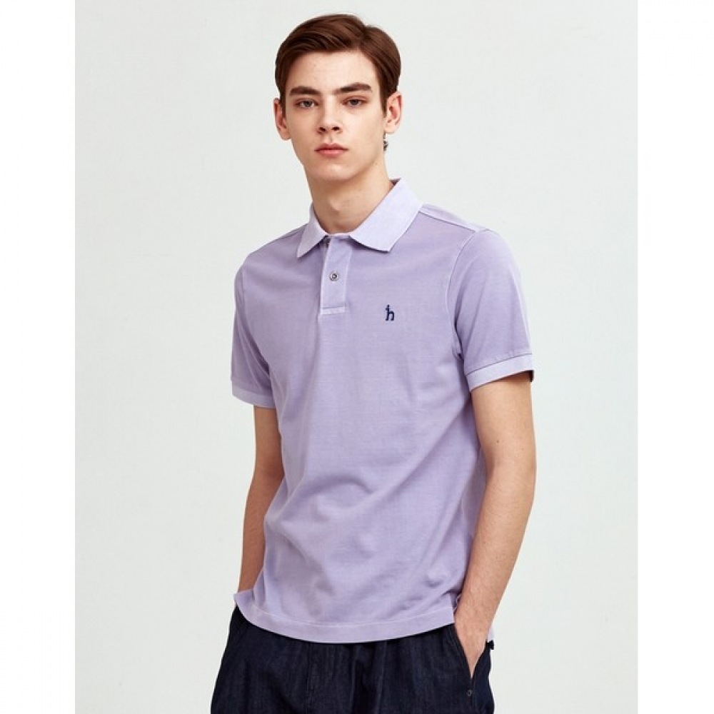 (ヘッジズ) 24SS ライトパープルショートスリーブピケ T シャツ HZTS4B405U1