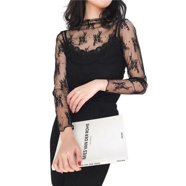 長袖 シアートップス レディース 透け感 Tシャツ ック インナー 重ね着 肌見せ