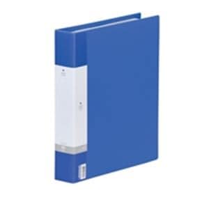 (業務用3セット) LIHITLAB 名刺ホルダー/名刺ファイル (A4/800枚収容 30穴) リングタイプ ヨコ入れ G8803-8 青