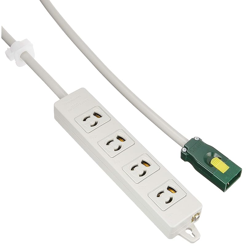即納:パナソニック(Panasonic) ハーネス用OAタップ4個口 接地2P抜け止め形 グレー WFA6634HG