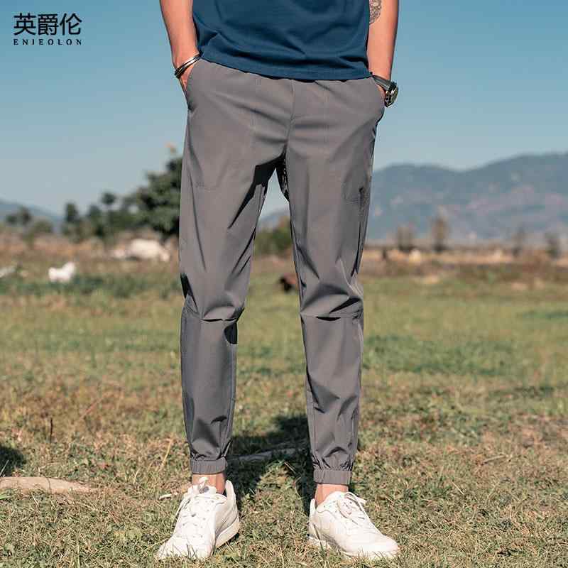 メンズ パンツ ボトムス ズボン 九分丈 スウェット 速乾 軽量 薄手 スリム カジュアル 普段使い アウトドア スポーツ ワーク 外出 メンズ 夏