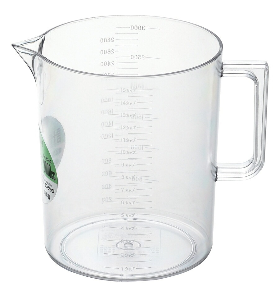 （まとめ買い）ポリカ計量カップ 3L 袋入 624A [x3]