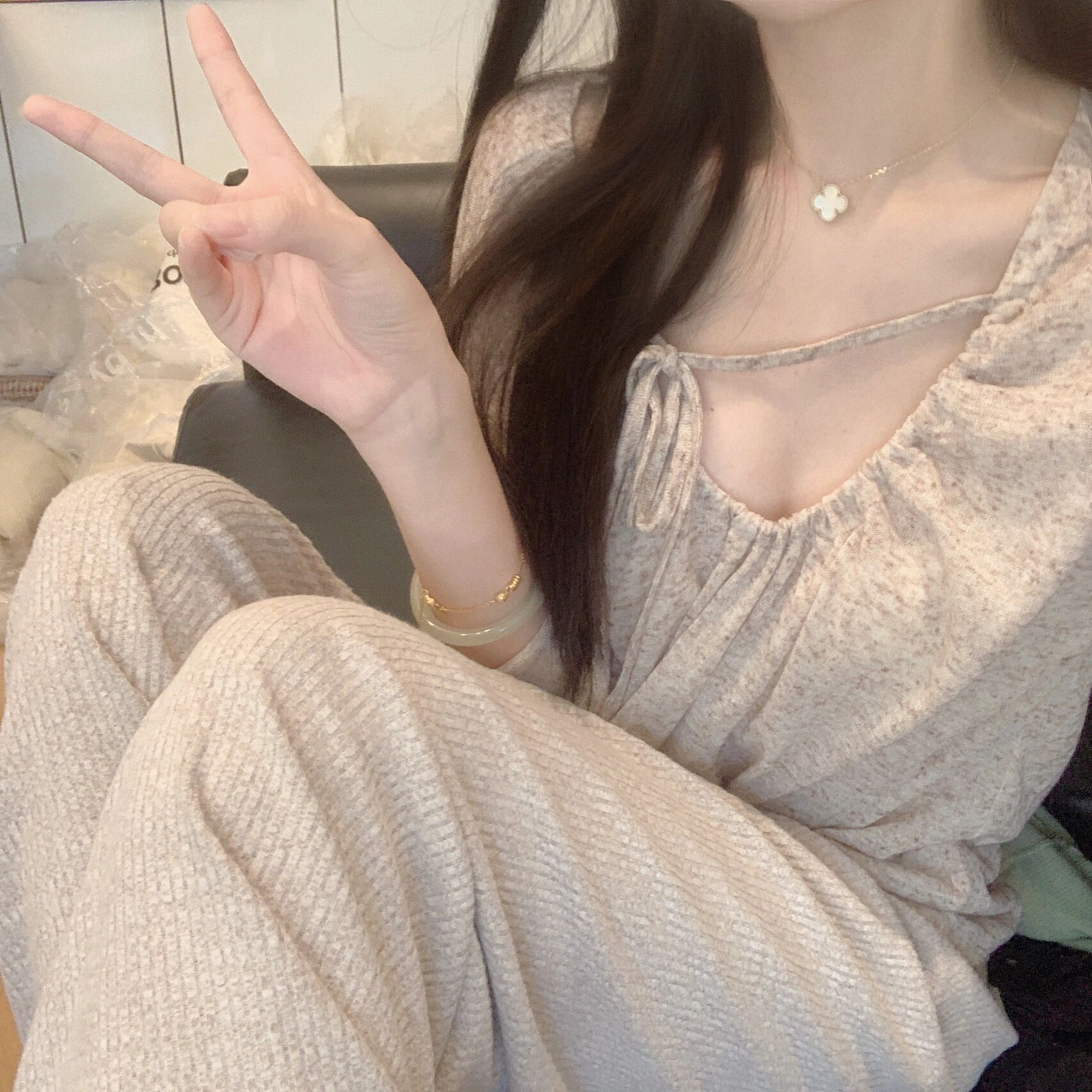 2点セットワイドレッグパンツ ツーピースルームウェア カジュアルナイトウェア ゆったりパジャマ トップス ボトムス セットアップ ルームウェア パジャマ シャツ プルオーバー 部屋着 寝巻き