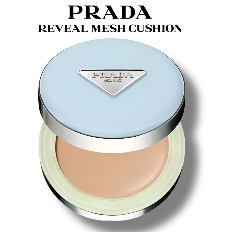 【PRADA（プラダ）】メッシュ クッション ファンデーション ブルー ショッパー 限定 パッケージ Mesh Cushion 人気 SNS 話題 美容液 保湿 女性 プレゼント