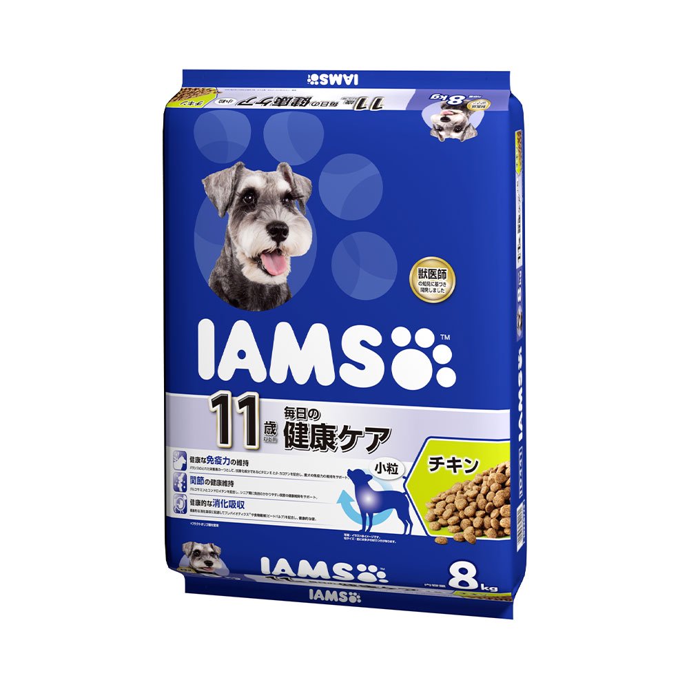 ドッグフード　１１歳以上用　毎日の健康ケア　チキン　小粒　８ｋｇ　正規品　ＩＡＭＳ　お一人様３点限り　ＣＲＣ45―05―40―01―30