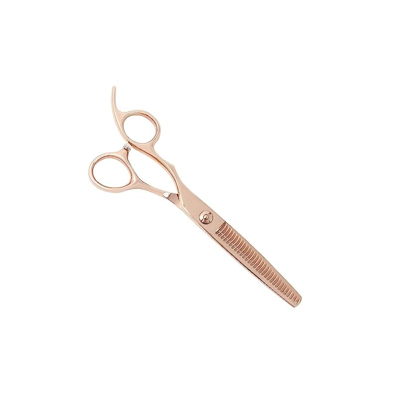 DEEDS GTZ ピンク ゴールド チタン セニング レフティ 左利き用 2段セニング 30目段刃 (スキ率25%前後) すきバサミ 美容師 ヘアカット プロ用