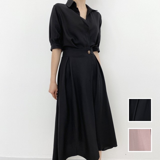 韓国 ファッション レディース ワンピース 春 夏 新作 カジュアル PTXN289 ウエストマーク