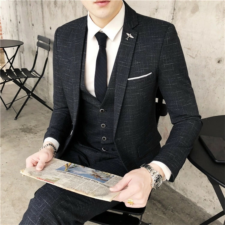 厳選素材メンズ スーツ シングルスーツ 3ピーススーツ フォーマルスーツ 韓国風 結婚式スーツ 紳士服 上下セット 披露宴 二次会 スーツセット ビジネススーツ スリム カジュアルスーツ 3点セット
