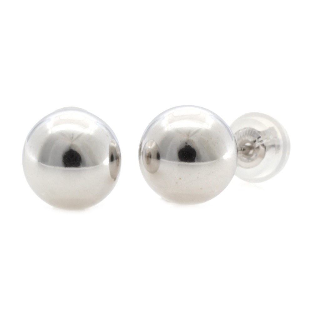 丸玉 7ｍｍ ボール ピアス K14ホワイトゴールド 新品