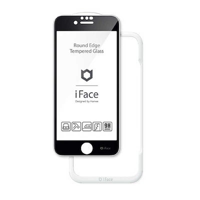 他サイト： HAMEE　iPhone SE 第2世代専用 iFace Round Edge Tempered Glass Screen Protector ラウンドエッジ強化ガラス　41-890264 ブラックの商品画像