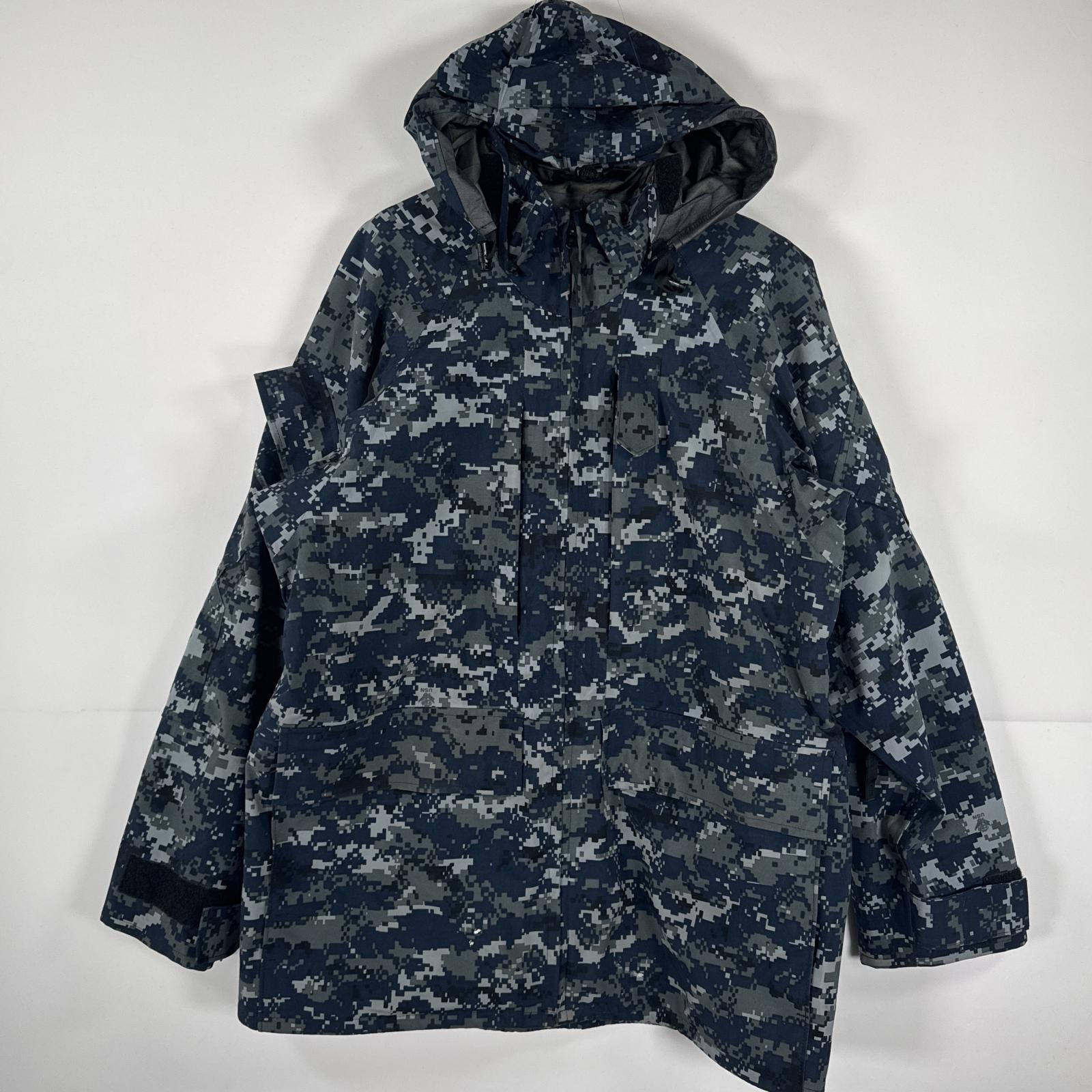 古着 ミリタリージャケット ECWCS GORE-TEX ゴアテックスパーカー デジカモ 迷彩 米軍 実物 カモフラ medium regular ネイビー メンズ 11,858円