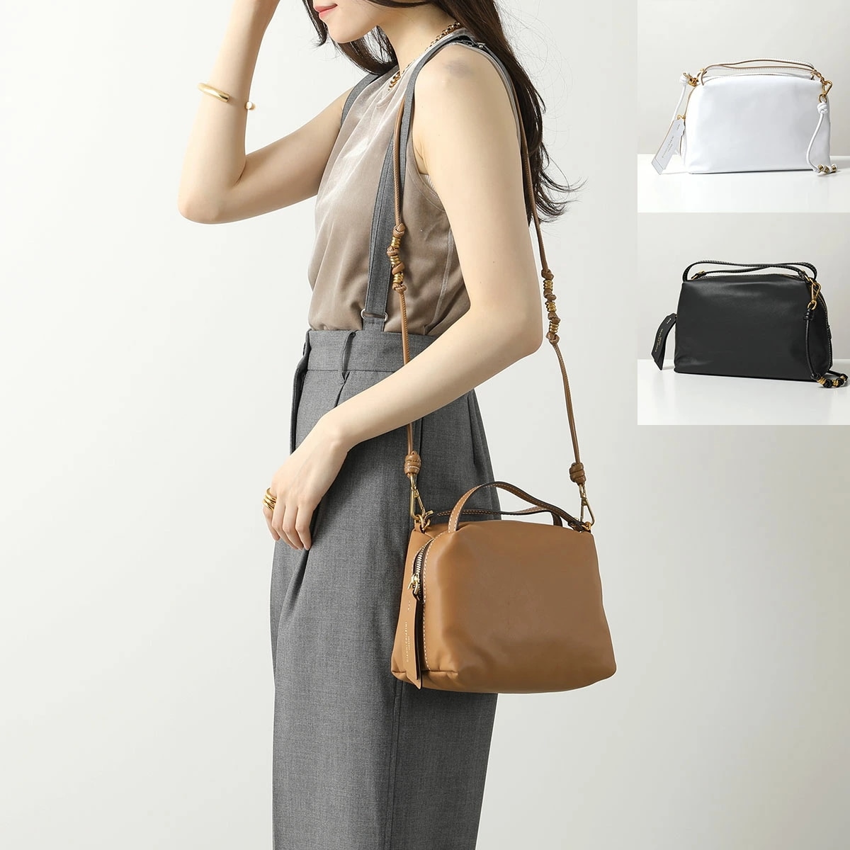 GIANNI CHIARINI ジャンニキアリーニ ショルダーバッグ ALIFA M アリファ BS10758 FOU-KNOT レディース レザー ハンドバッグ 鞄 カラー3色