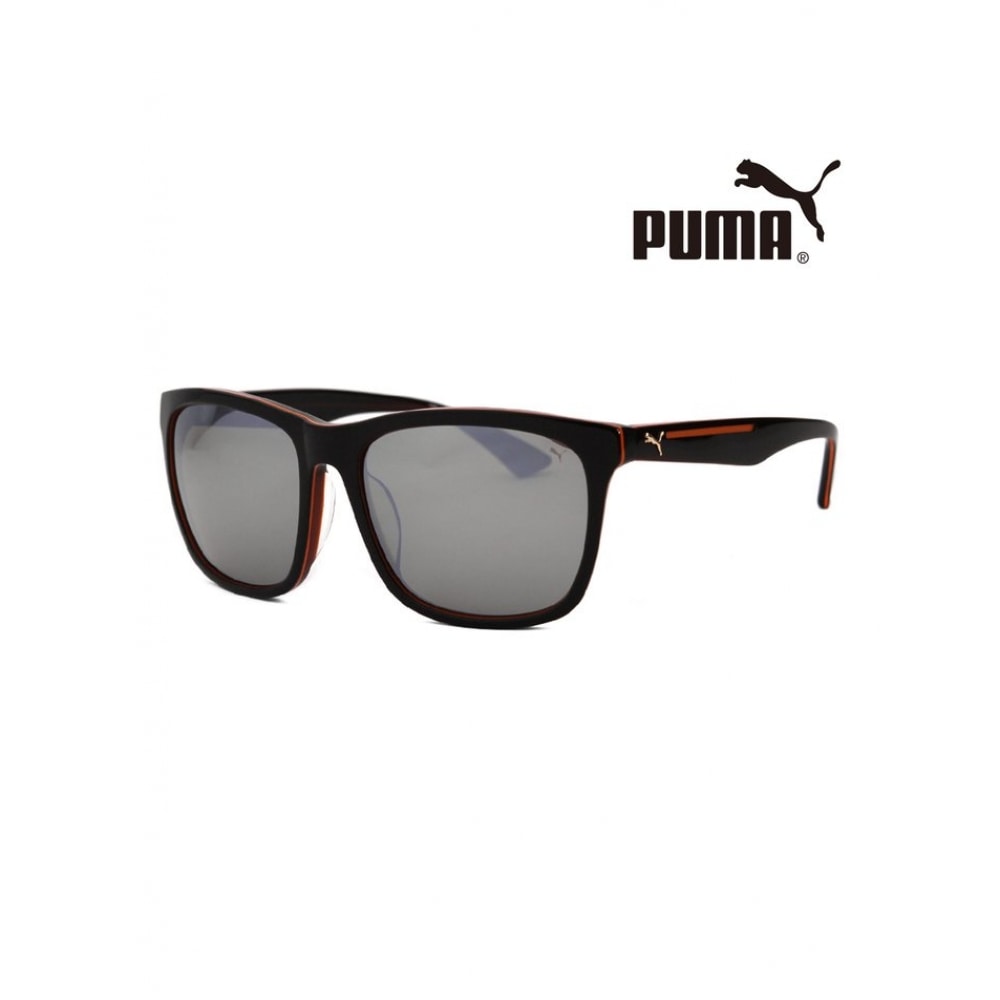 Puma PU0087SK 003 スクエアホーンリムオーバーアジアンフィットミラーサングラス