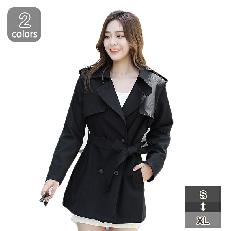 トレンチコート レディース 春アウター ロング丈 細身 きれいめ 定番デザイン 上着 ボタン トレンチジャケット 薄手アウター お洒落 膝下長 ファッション Aライン 着痩せ オールシーズン対応 手洗
