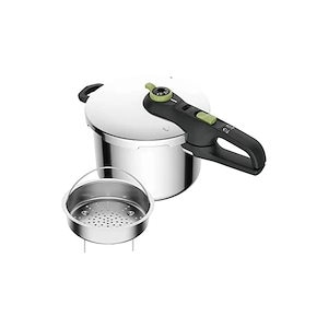 【即納】ティファール 圧力鍋 6.2L IH対応 46人用 片手鍋 セキュア トレンディ 10年保証 P2580704 シルバー