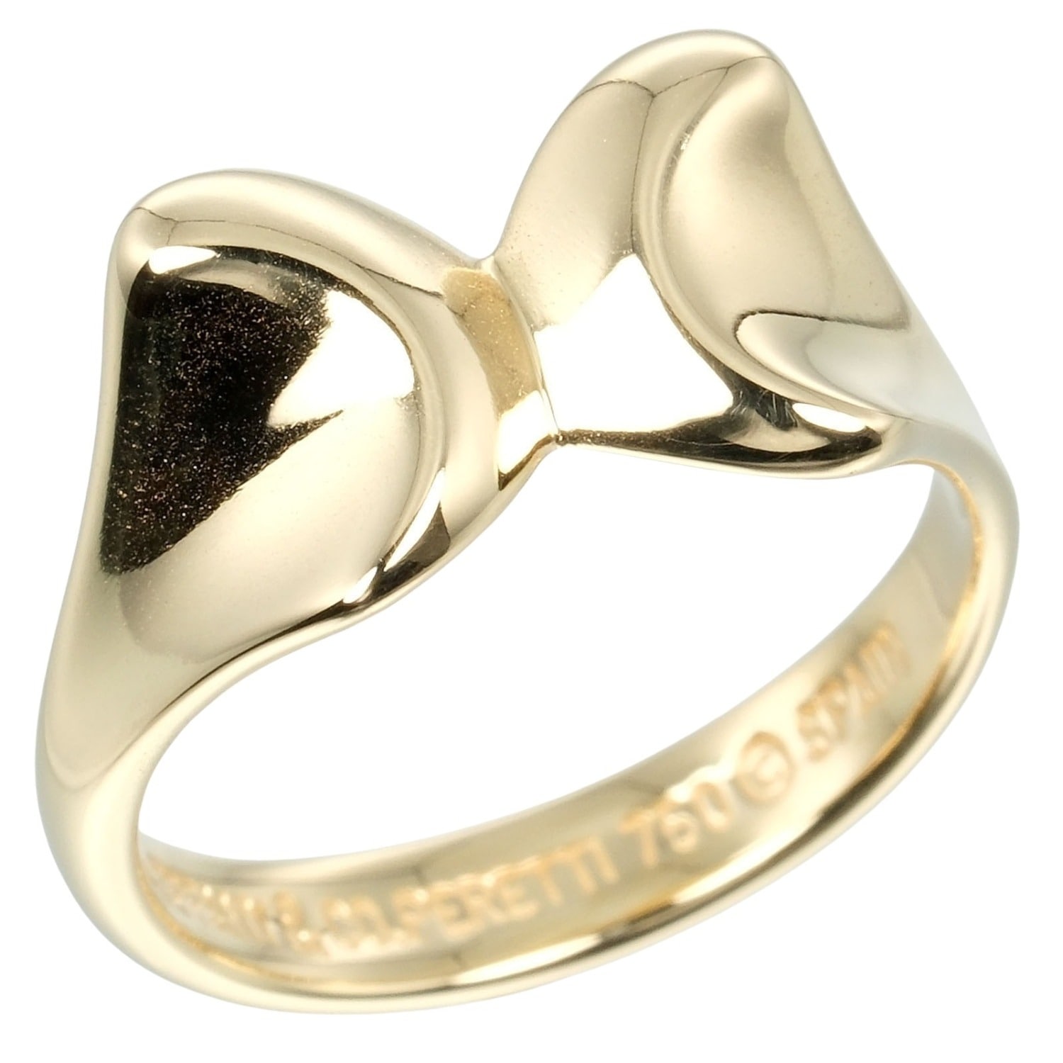 リボン リング・指輪 K18イエローゴールド 7号 約4.64g レディース 中古品 A-ランク