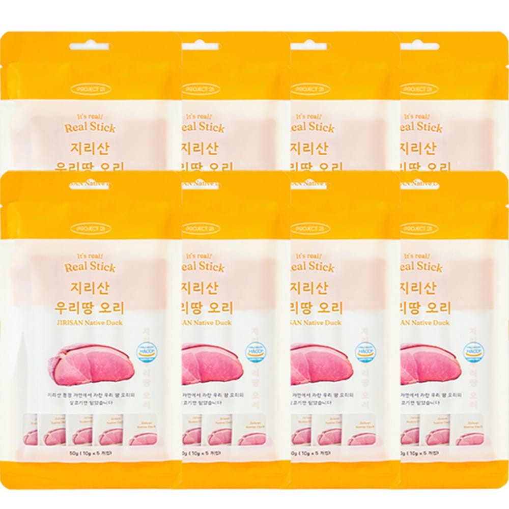 プロジェクト21ペットリアルスティックチュールスナック10g x 5pアヒル8個