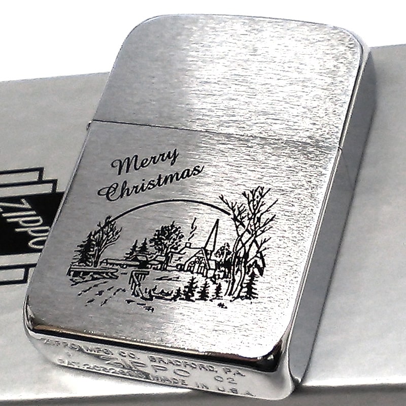 ZIPPO 1941 復刻レプリカ クリスマス ジッポ ライター 1点物 レア 2002年製 シルバー 絶版 ビンテージ Xmas 可愛い エッチング レディース 未使用品 ヴィンテージ 珍しい